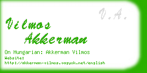 vilmos akkerman business card